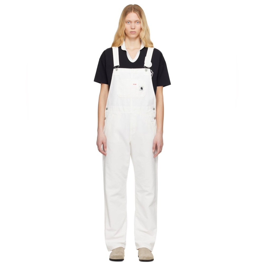 Carhartt WIP White Bib Overalls